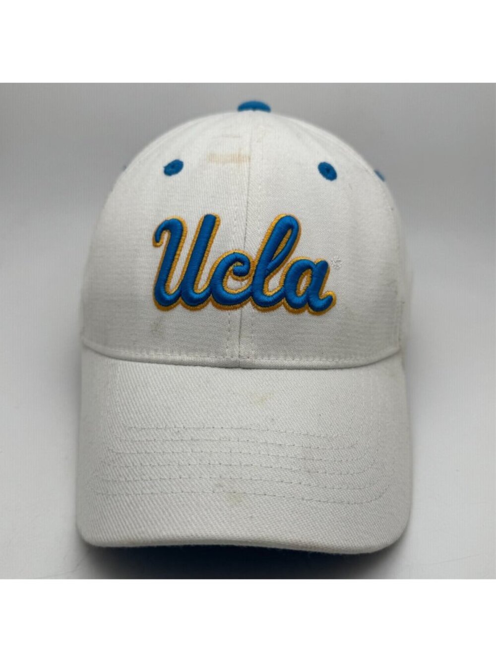 UCLA Bruins Hat Cap Top of the World White Blue Gold Stretch Fit NCAA College
